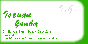 istvan gomba business card
